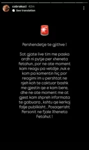 “Kam pasur diçka me të…”/ Eduard Kuci i kërkon falje publikisht Xheneta