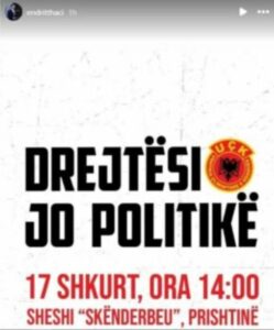  Drejtësi   Prokuroria e Hagës kërkoi 45 vite burg për ish krerët e UÇK  djali i ish presidentit  Më 17 shkurt në shesh