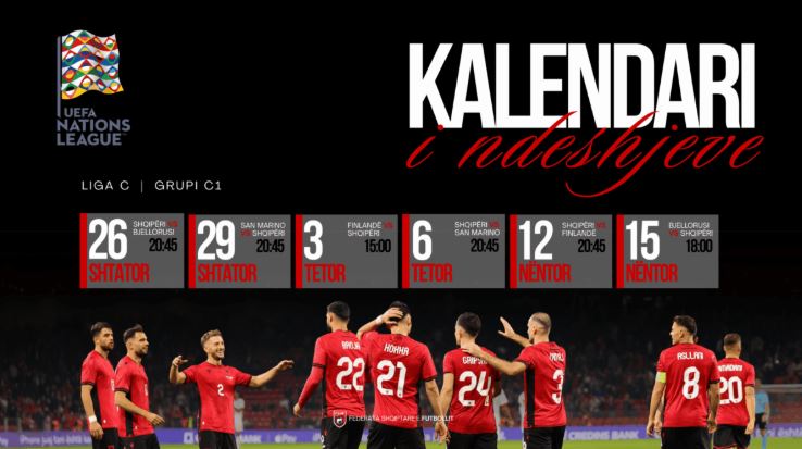 Ja me kë e fillon dhe e mbyll Shqipëria Ligën e Kombeve  Kalendari i plotë i aktivitetit