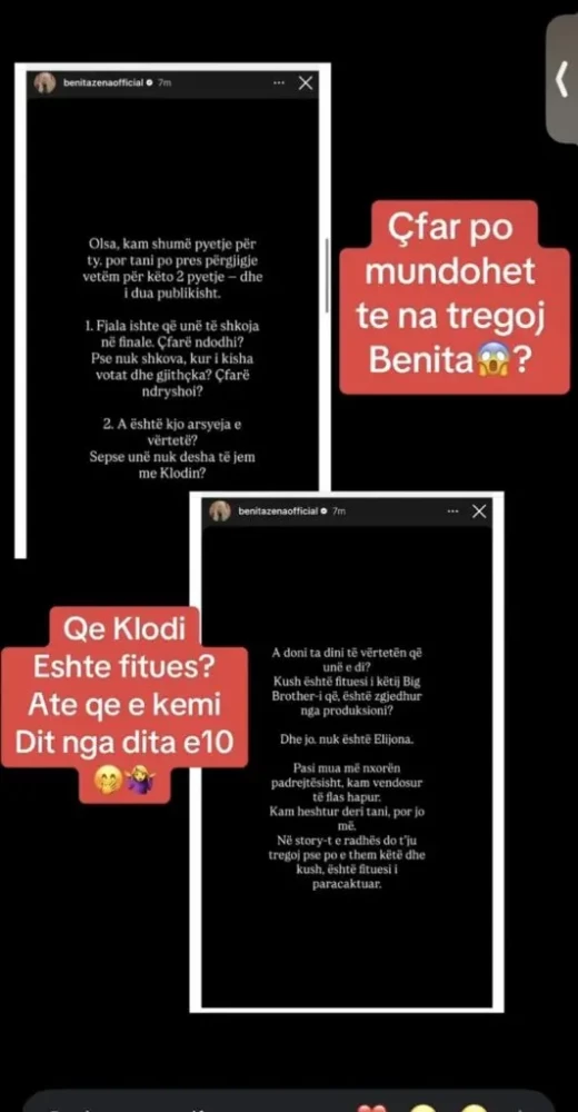  Olsa  kam shumë pyetje për ty   Skenari i rradhës  ish banorja nxjerr zbuluar produksionin  Kam vendosur të flas hapur