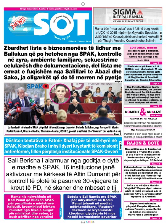 Sot në Print   17 shkurt 2026