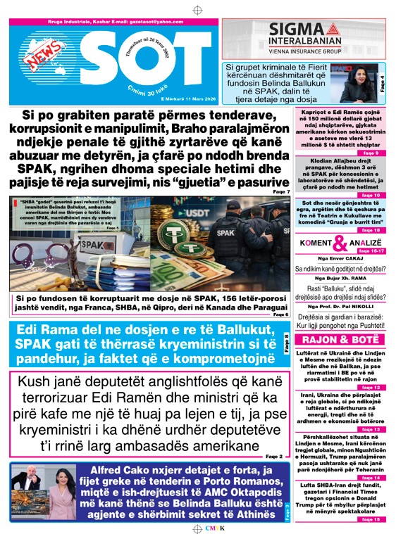 Sot në Print  11 Mars 2026